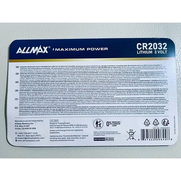 32-pack Assorted CR2032 3V Lithium Batteries - Allmax, Energizer, Amazon Basics - Picture 6 of 8